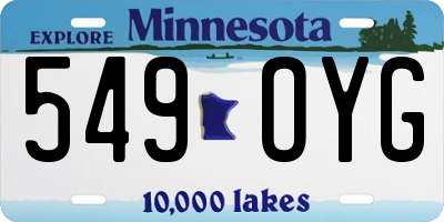 MN license plate 549OYG