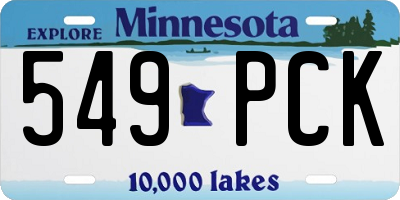 MN license plate 549PCK