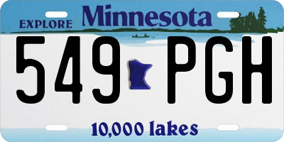 MN license plate 549PGH