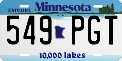 MN license plate 549PGT