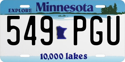 MN license plate 549PGU