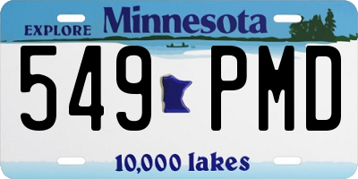 MN license plate 549PMD