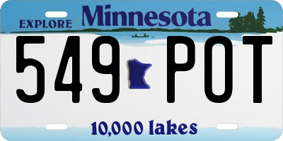 MN license plate 549POT