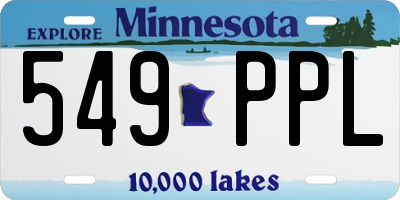 MN license plate 549PPL