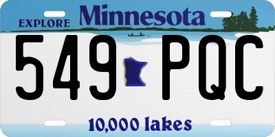 MN license plate 549PQC