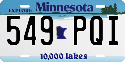 MN license plate 549PQI