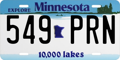 MN license plate 549PRN