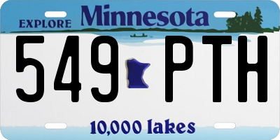 MN license plate 549PTH