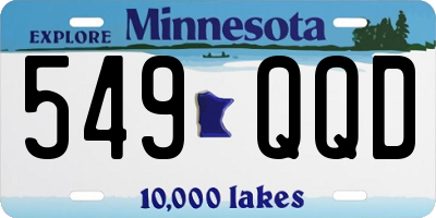 MN license plate 549QQD