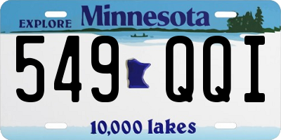 MN license plate 549QQI
