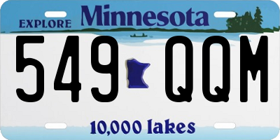 MN license plate 549QQM