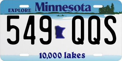 MN license plate 549QQS