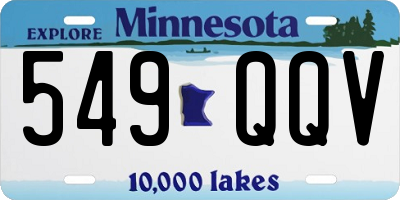 MN license plate 549QQV