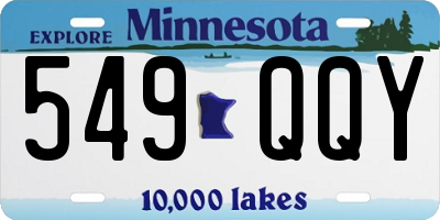 MN license plate 549QQY