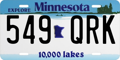 MN license plate 549QRK