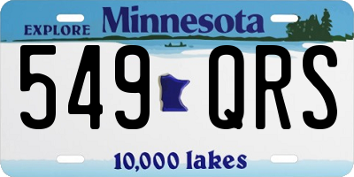 MN license plate 549QRS