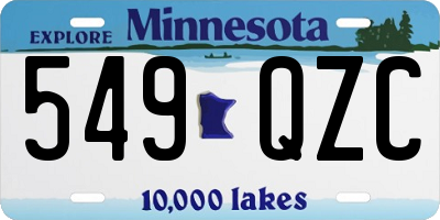 MN license plate 549QZC