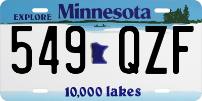 MN license plate 549QZF