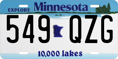 MN license plate 549QZG