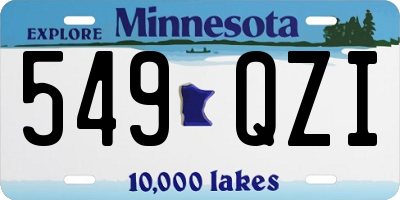 MN license plate 549QZI