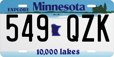 MN license plate 549QZK
