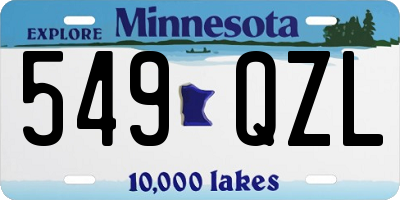 MN license plate 549QZL