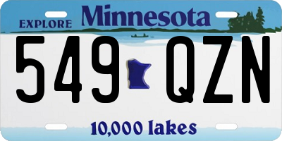 MN license plate 549QZN
