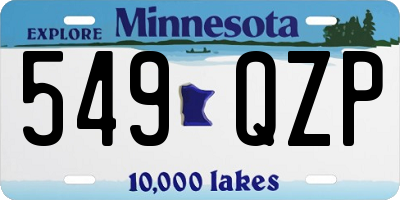 MN license plate 549QZP