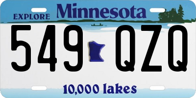 MN license plate 549QZQ