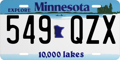 MN license plate 549QZX