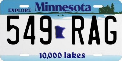 MN license plate 549RAG