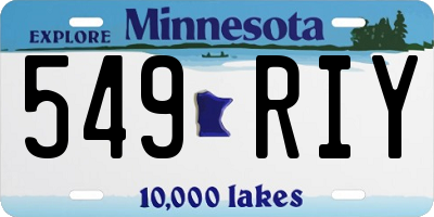 MN license plate 549RIY