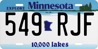 MN license plate 549RJF