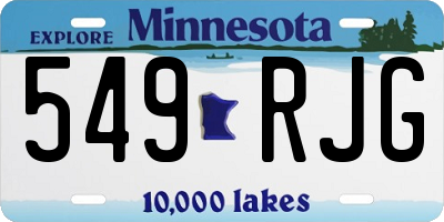 MN license plate 549RJG