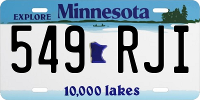 MN license plate 549RJI