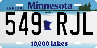 MN license plate 549RJL