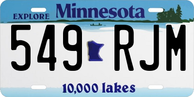 MN license plate 549RJM