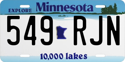 MN license plate 549RJN