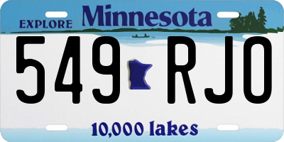 MN license plate 549RJO