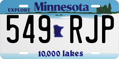 MN license plate 549RJP