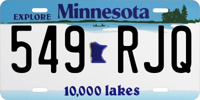 MN license plate 549RJQ