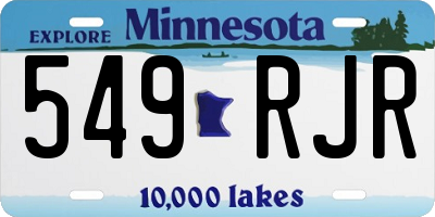 MN license plate 549RJR