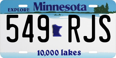 MN license plate 549RJS