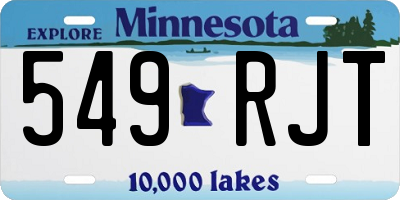 MN license plate 549RJT