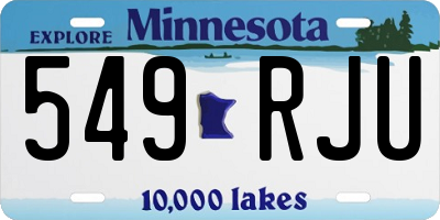 MN license plate 549RJU