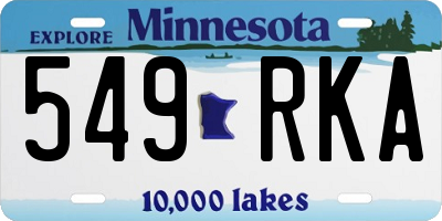 MN license plate 549RKA
