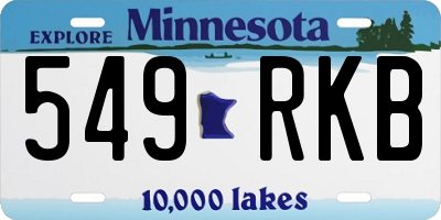 MN license plate 549RKB