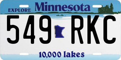 MN license plate 549RKC