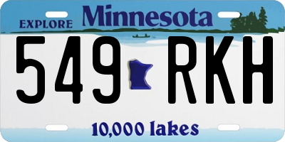 MN license plate 549RKH