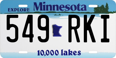 MN license plate 549RKI
